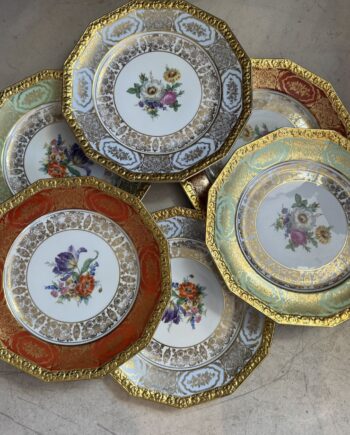 Six Rosenthal Gold Trimmed Plates